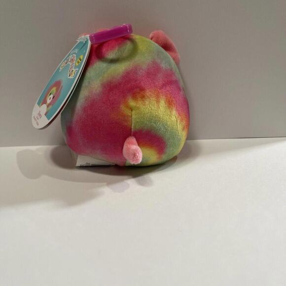 Squishmallows Shena the Tie-Dye Dog 3.5" Clip-On Plush Toy Stuffed Animal NWT - Picture 2 of 3